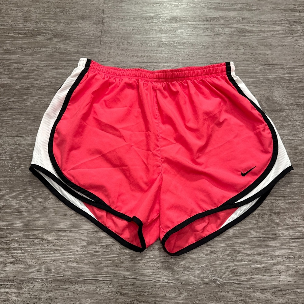 Nike Running Shorts Womens Medium Tempo Lined Pink Drawstring Outdoor Casual